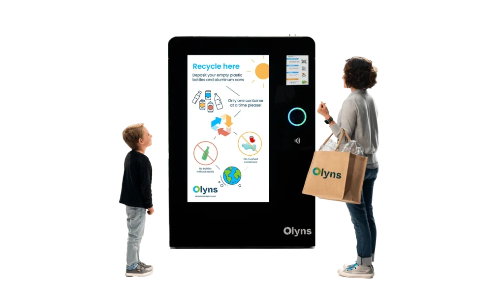 Image_Boy_Women_Recycle_Here. smart recycling in retail